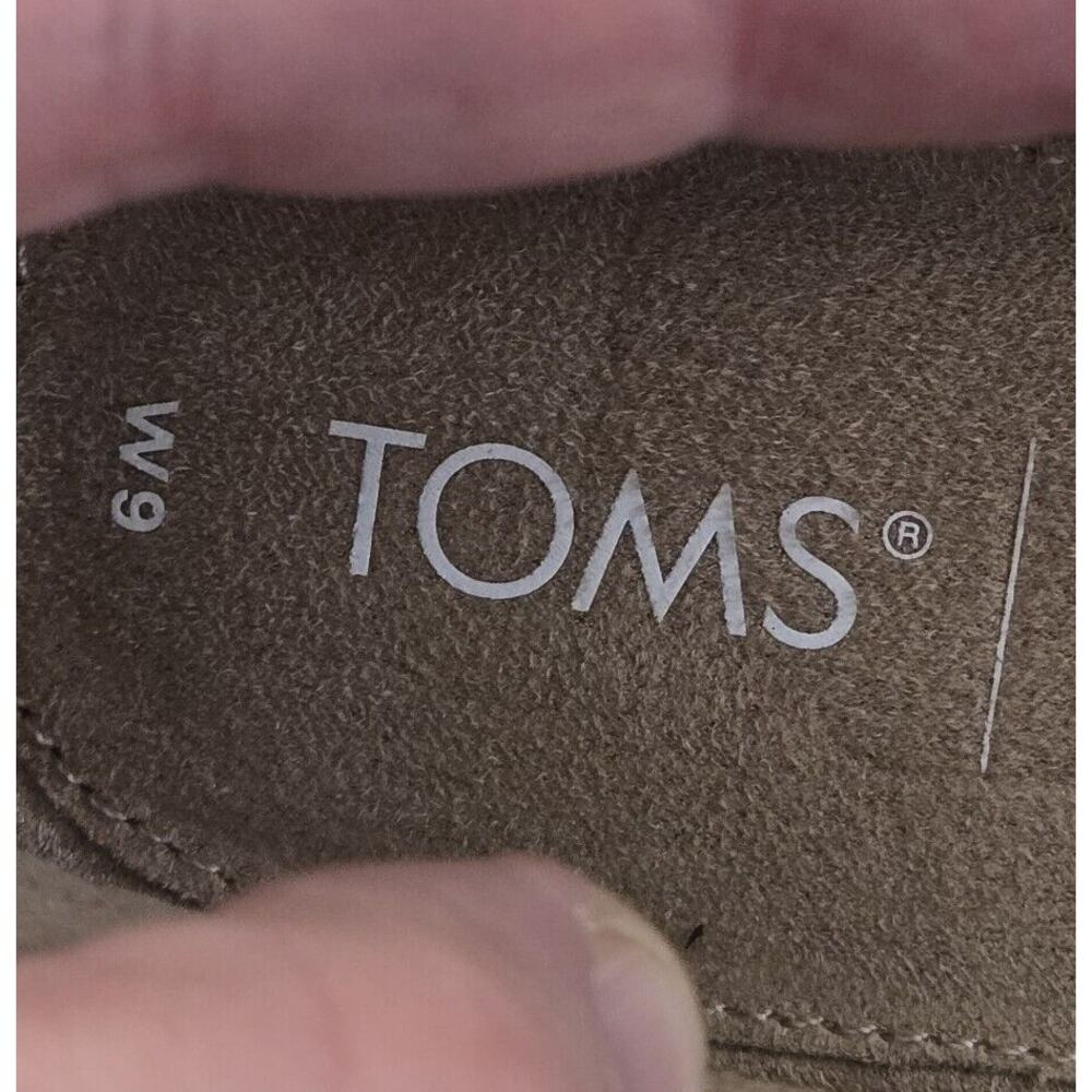 TOMS Wedge Sandals Size 9 Tan Boho Coastal Resort Minimalist Style - Picture 5 of 6